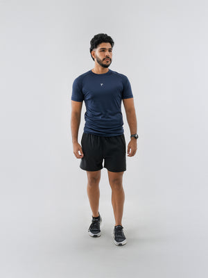 Camiseta Deportiva Básica Azul Turquí Para Hombre