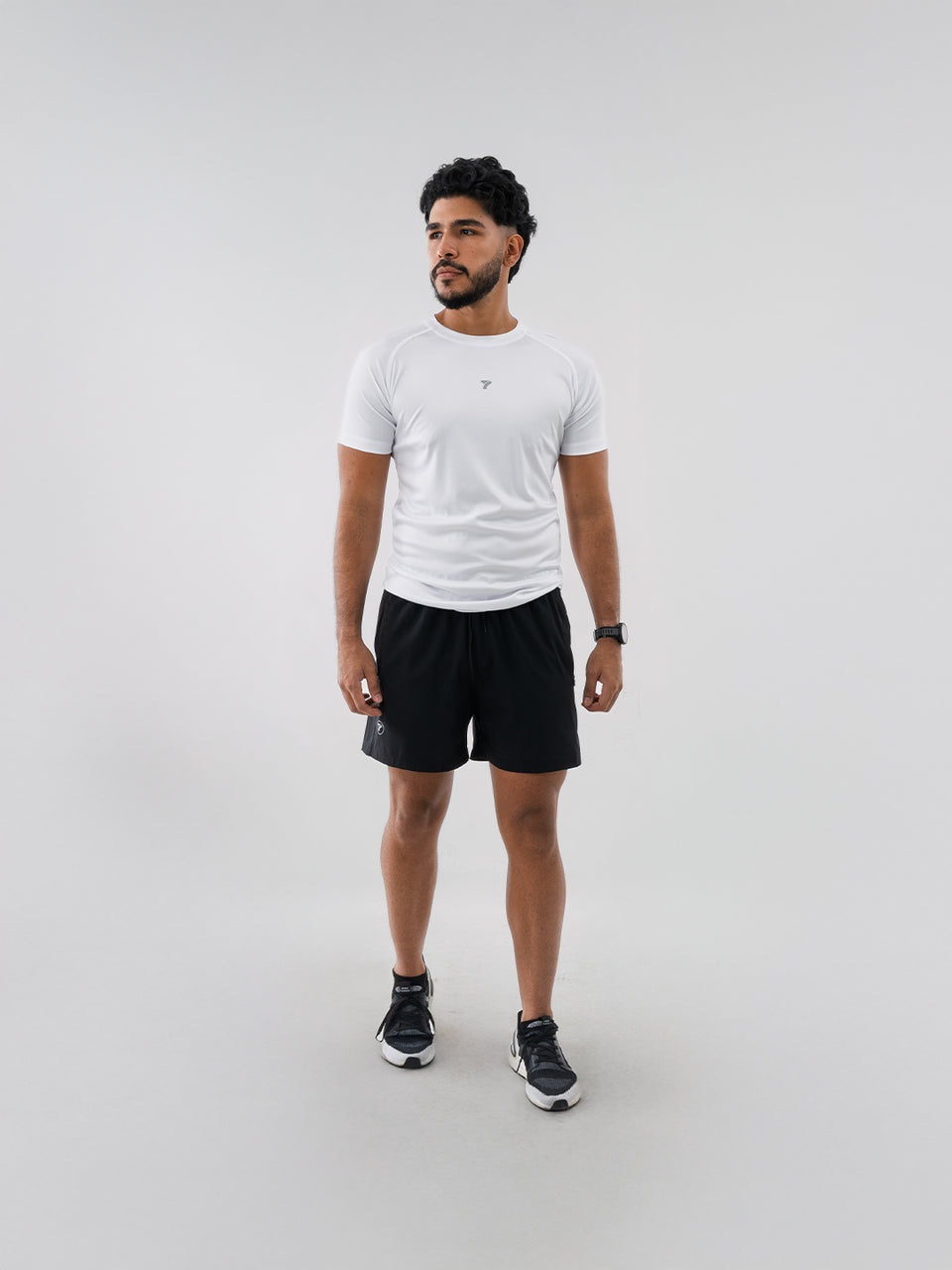 Camiseta Deportiva Básica Blanco Para Hombre