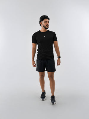 Camiseta Deportiva Básica Negro Para Hombre