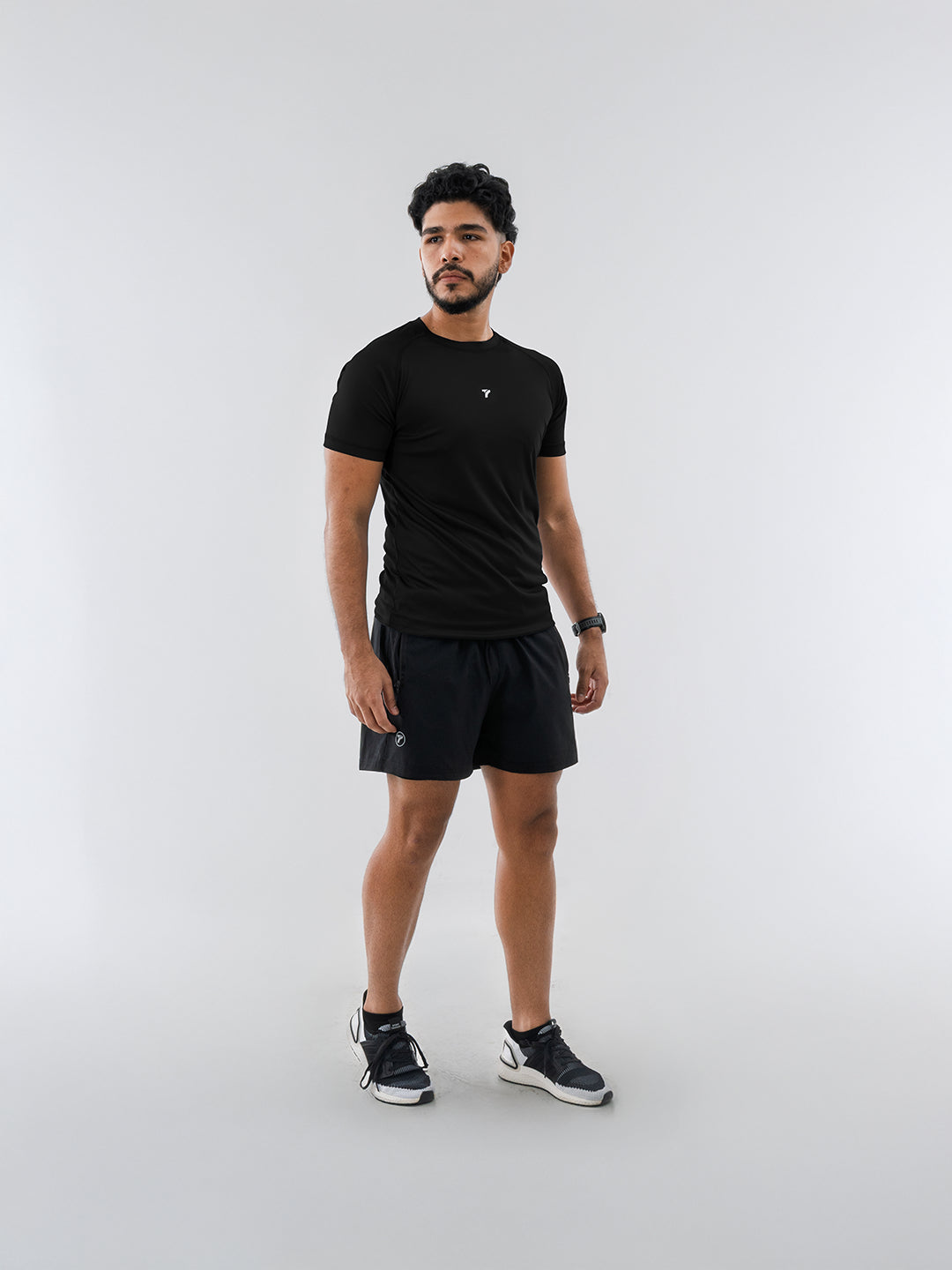 Camiseta Deportiva Básica Negro Para Hombre