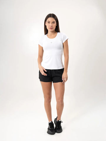 Camiseta Deportiva Básica para Mujer – Blanco