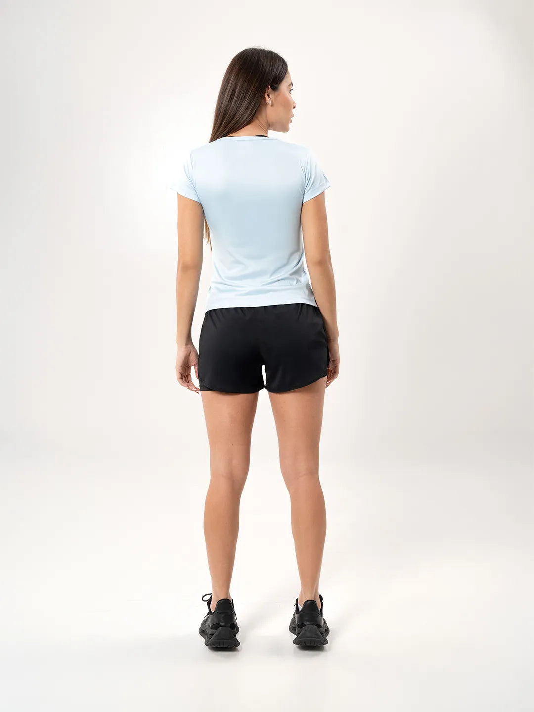 Camiseta Deportiva Básica para Mujer – Azul Celeste