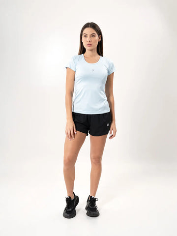 Camiseta Deportiva Básica para Mujer – Azul Celeste