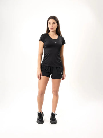 Camiseta Deportiva Básica para Mujer – Negro