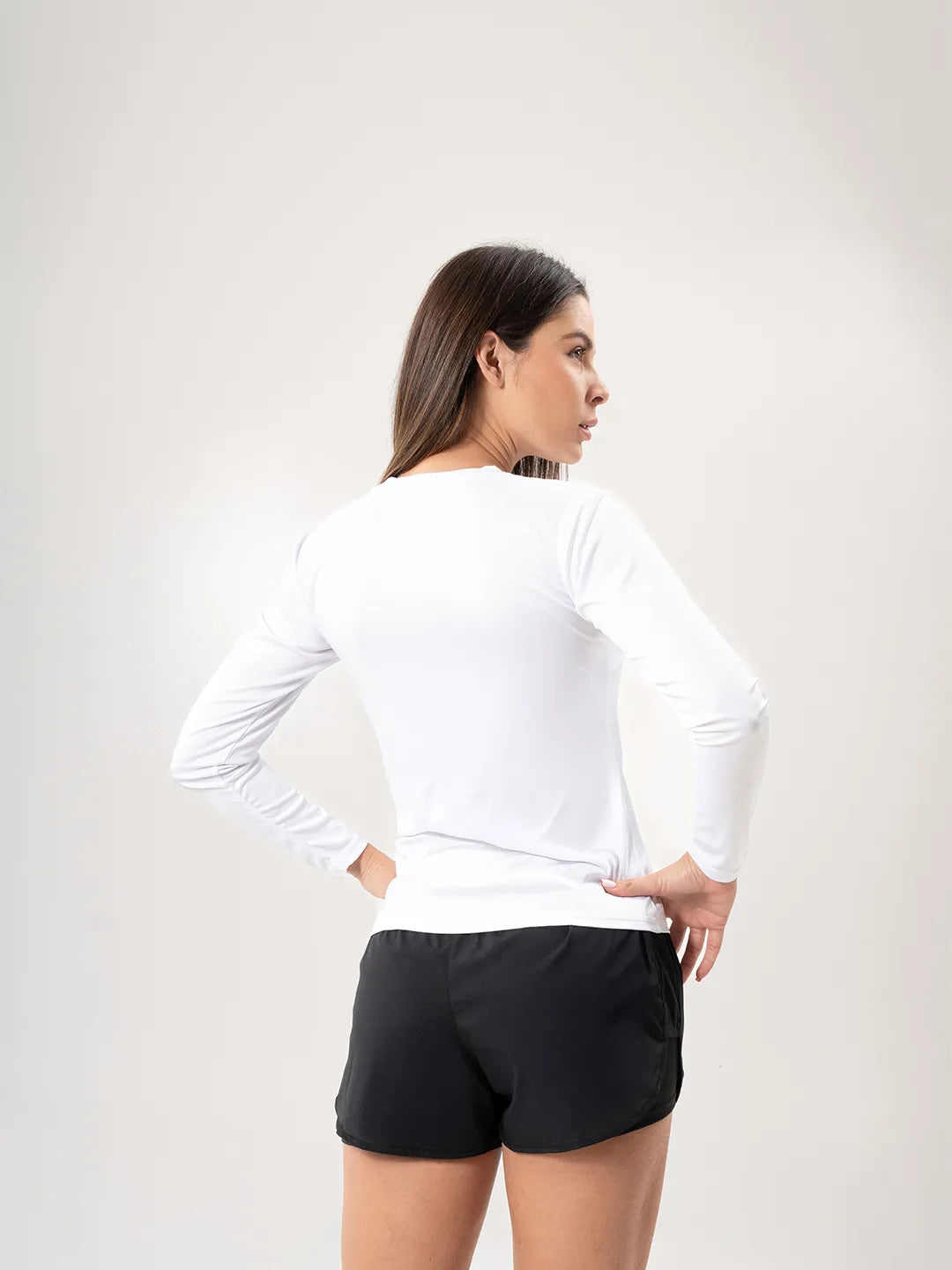 Buzo de Compresión Deportivo para Mujer – Blanco