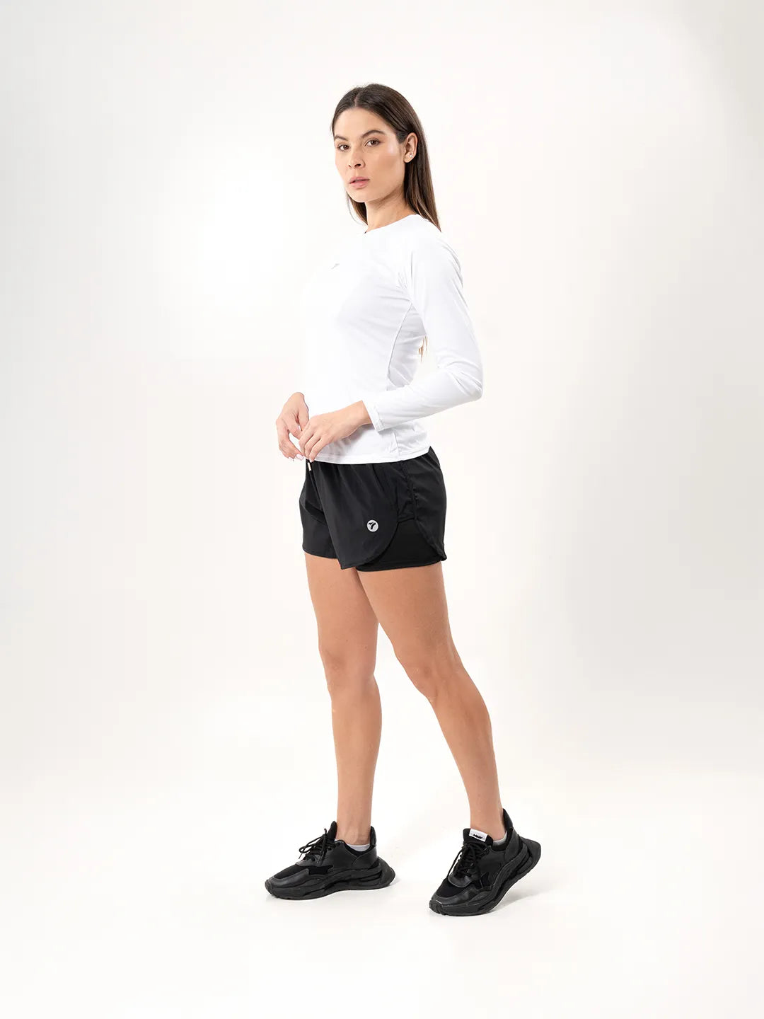 Buzo de Compresión Deportivo para Mujer – Blanco