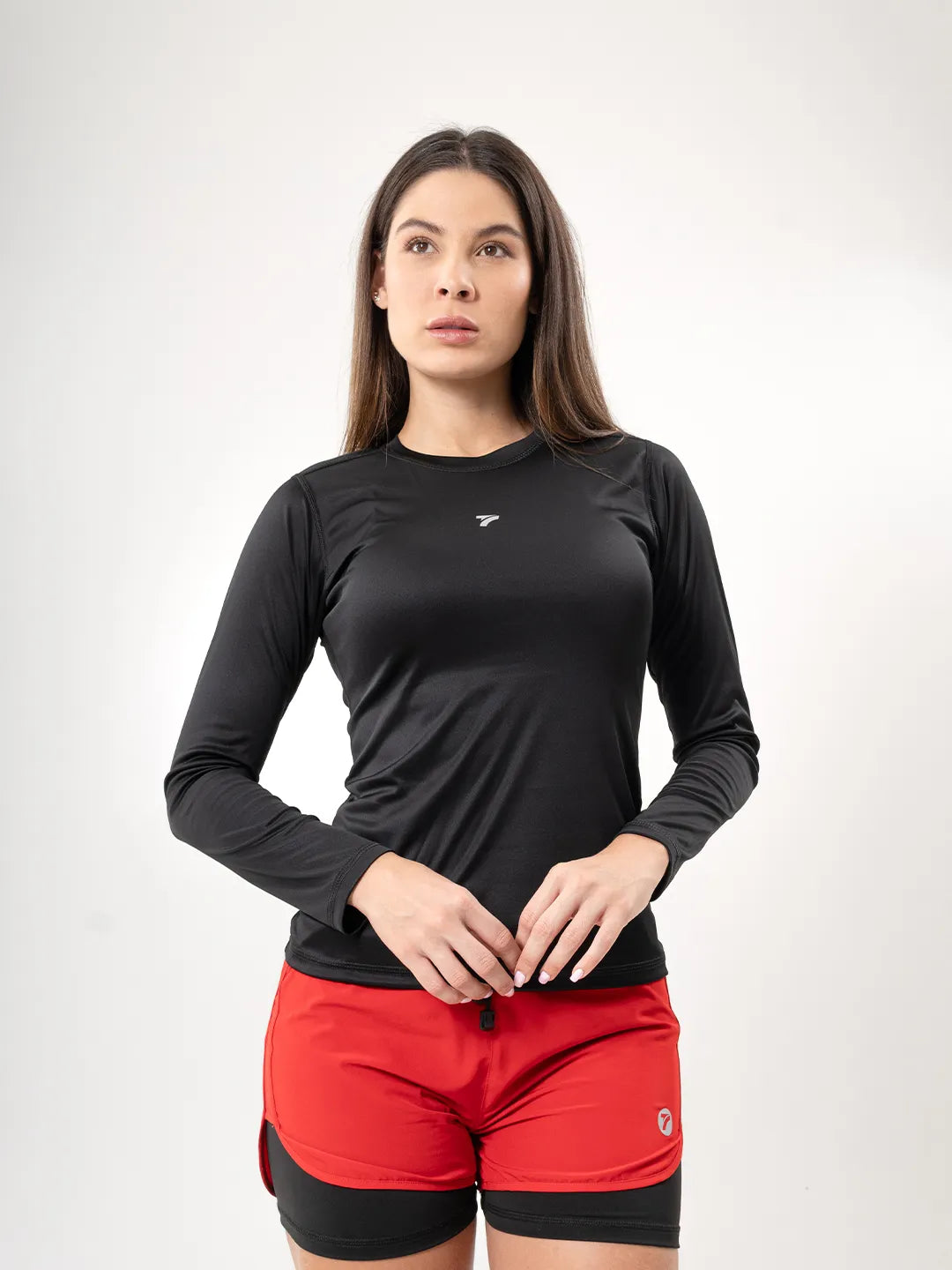 Buzo de Compresión Deportivo para Mujer – Negro