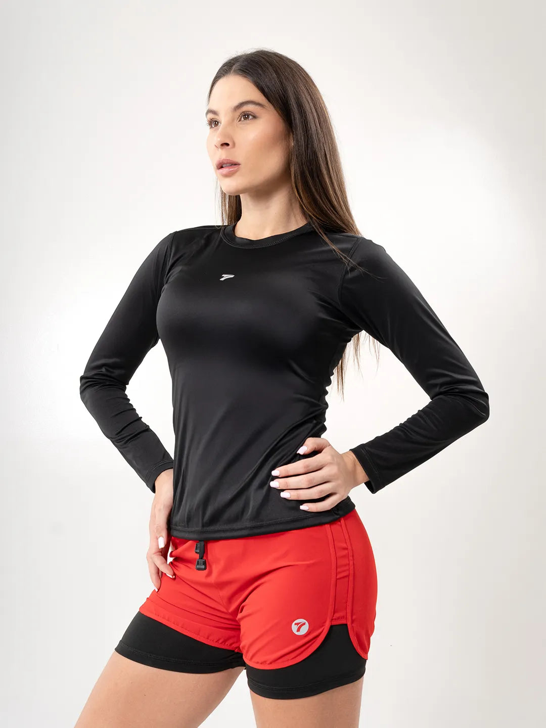 Buzo de Compresión Deportivo para Mujer – Negro