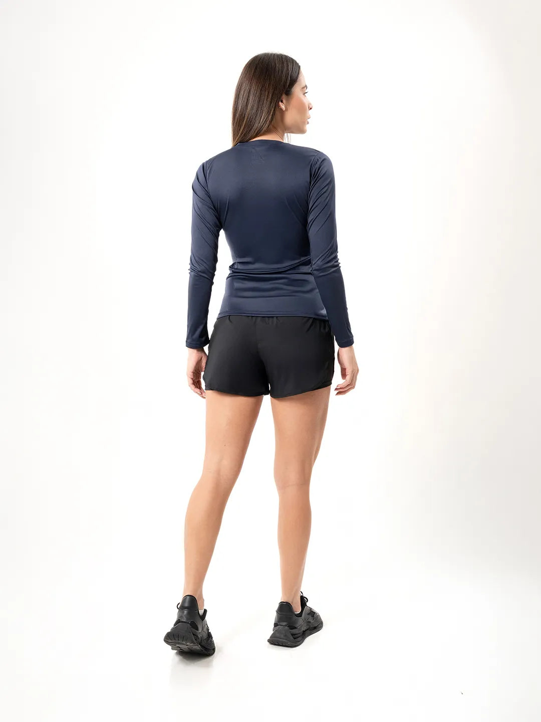Buzo de Compresión Deportivo para Mujer – Azul Turquí