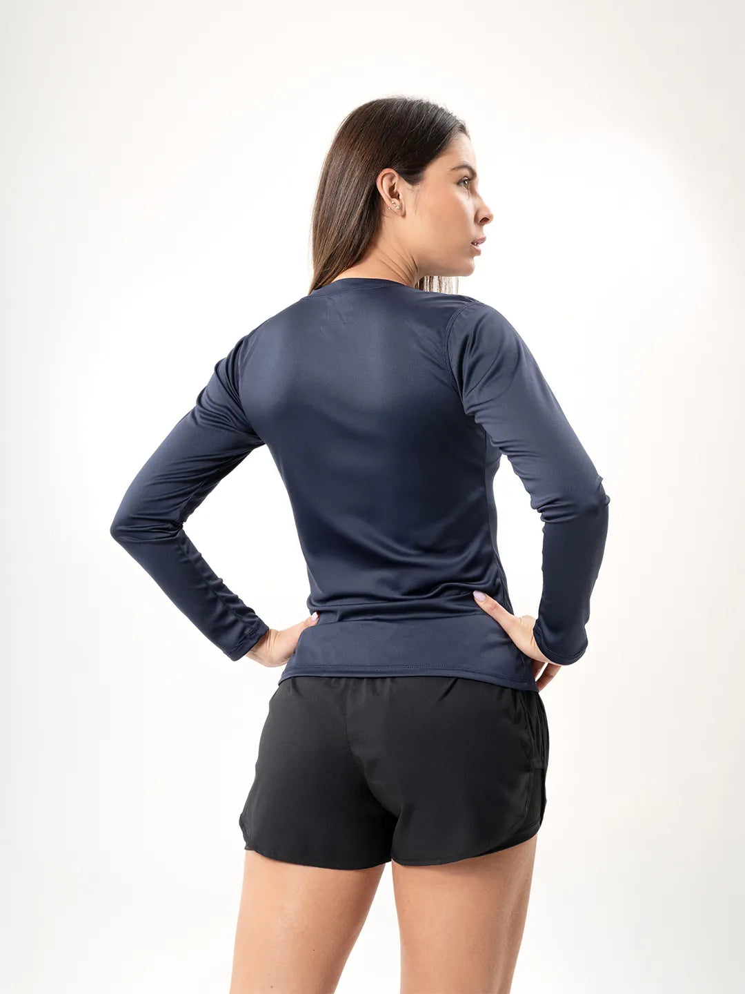 Buzo de Compresión Deportivo para Mujer – Azul Turquí