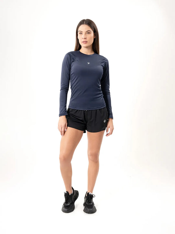 Buzo de Compresión Deportivo para Mujer – Azul Turquí