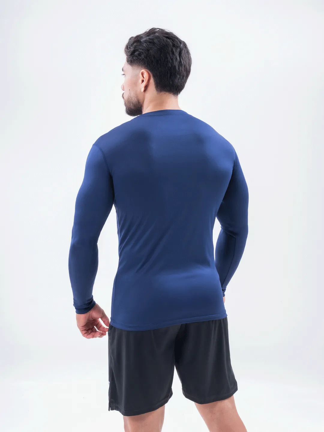 Buzo de Compresión Deportivo Hombre Color Azul Turquí