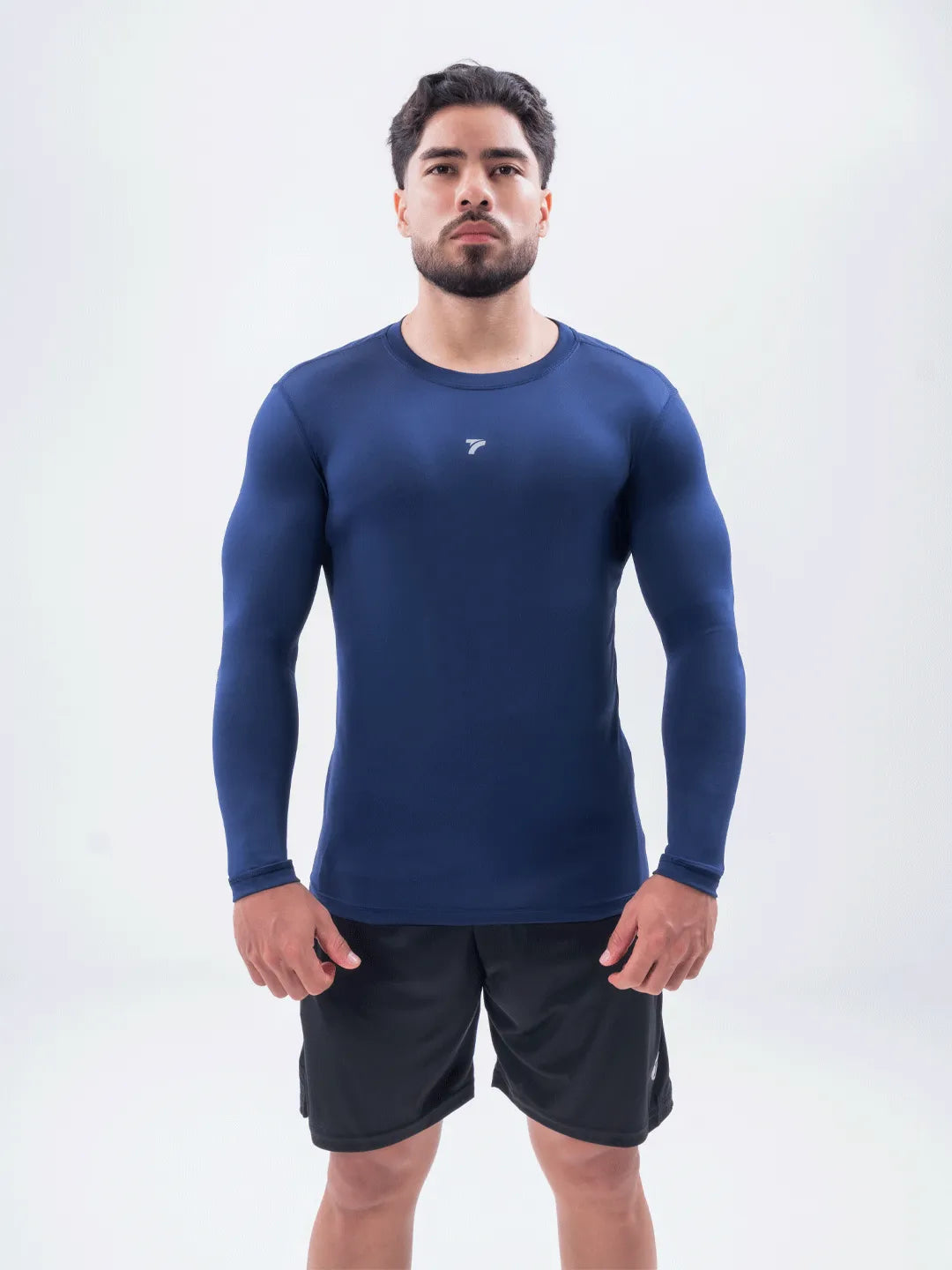 Buzo de Compresión Deportivo Hombre Color Azul Turquí