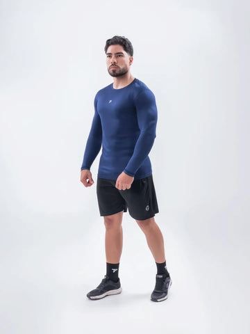 Buzo de Compresión Deportivo Hombre Color Azul Turquí