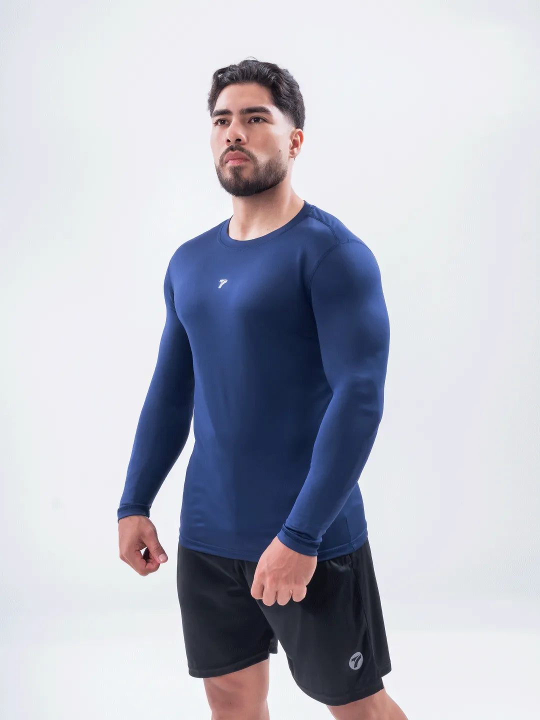 Buzo de Compresión Deportivo Hombre Color Azul Turquí