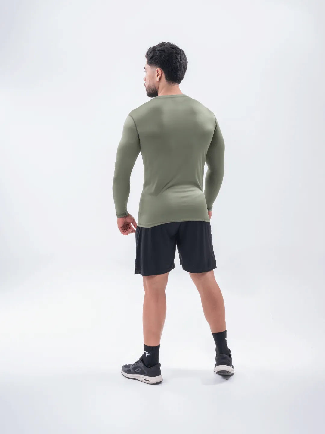 Buzo de Compresión Deportivo Hombre Color Verde Militar