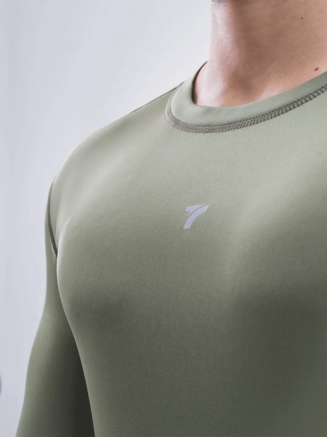 Buzo de Compresión Deportivo Hombre Color Verde Militar