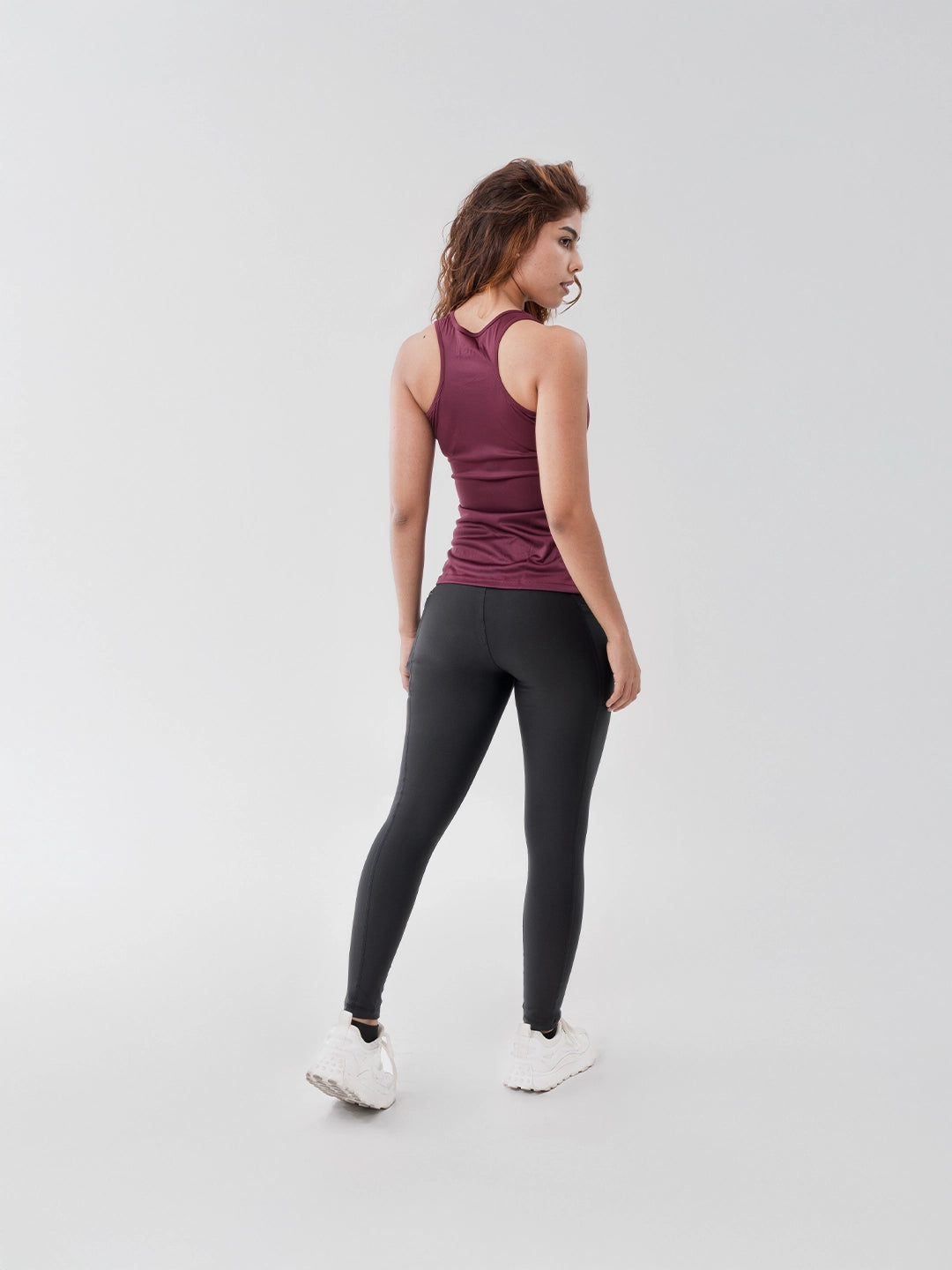 Camiseta Esqueleto Deportiva de Mujer Tradicional - Vinotinto Oscuro