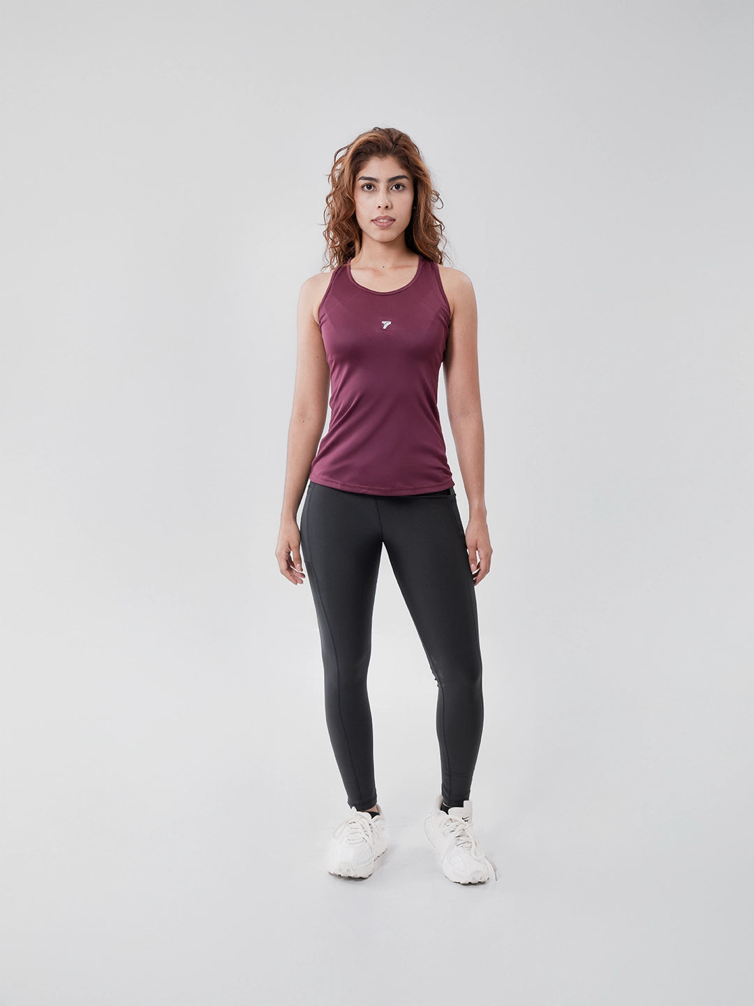 Camiseta Esqueleto Deportiva de Mujer Tradicional - Vinotinto Oscuro