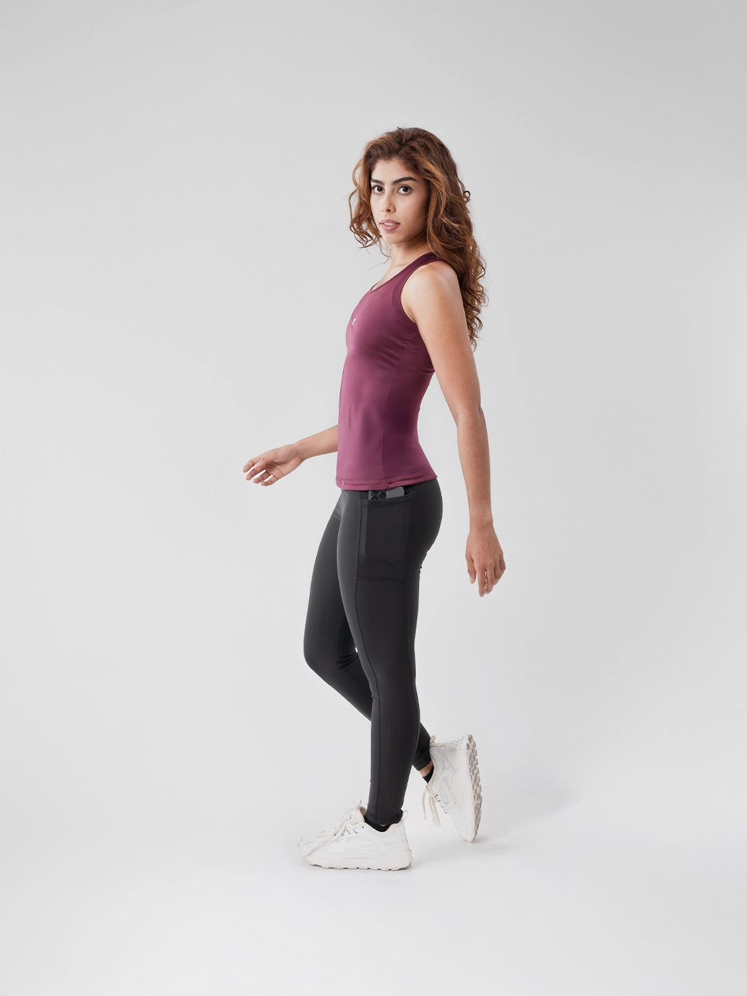 Camiseta Esqueleto Deportiva de Mujer Tradicional - Vinotinto Oscuro