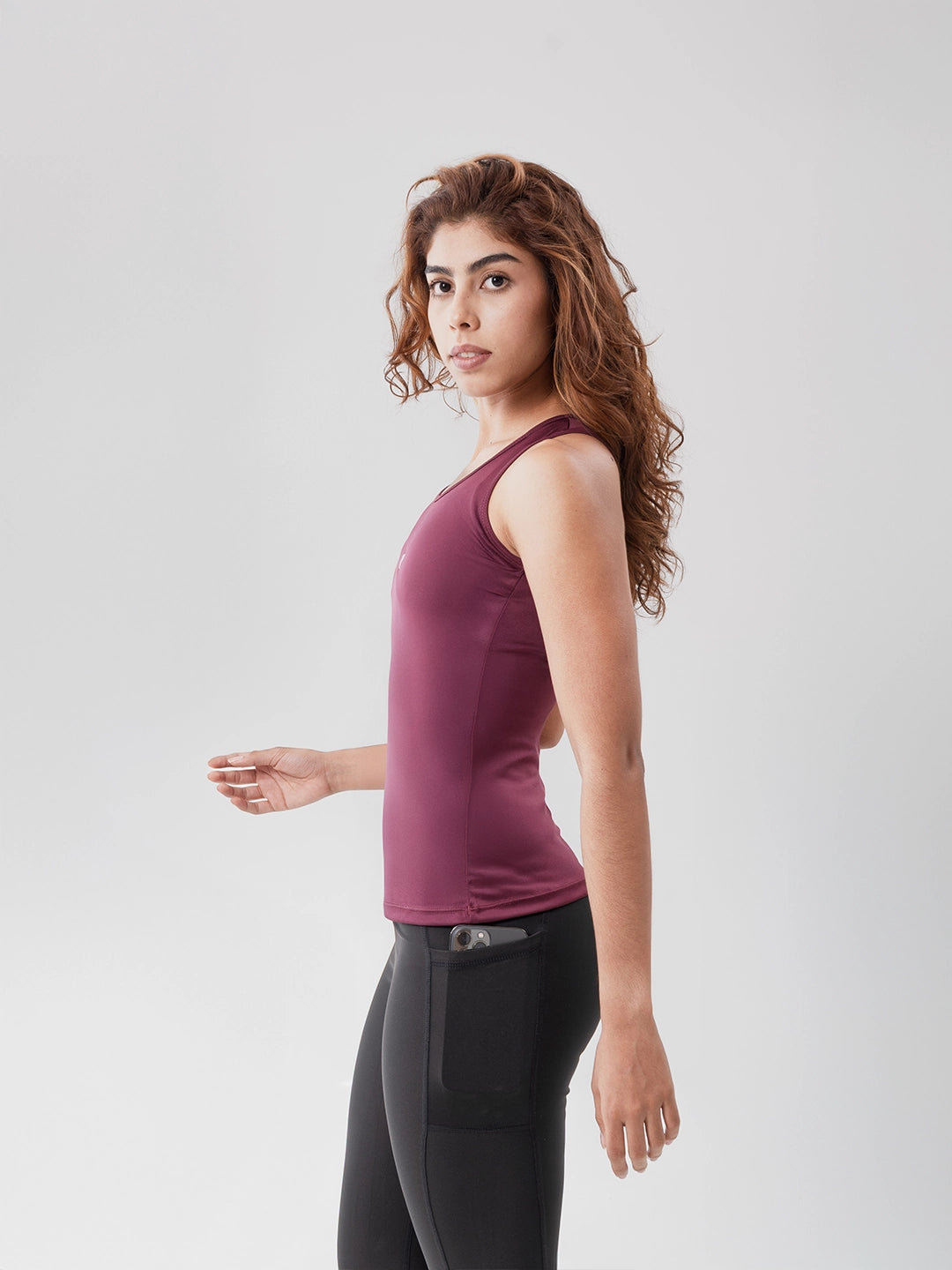 Camiseta Esqueleto Deportiva de Mujer Tradicional - Vinotinto Oscuro