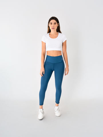 Leggins Deportivo Unicolor Azul Petróleo Para Mujer