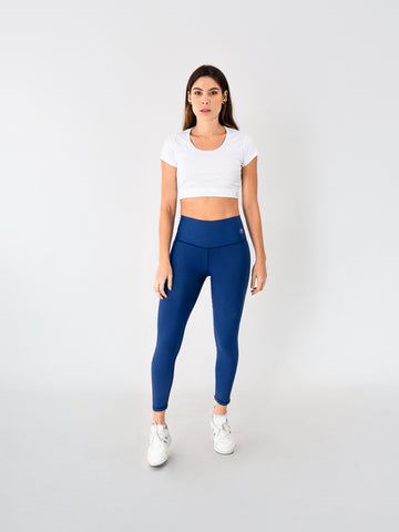 Leggins Deportivo Unicolor Azul Turquí Para Mujer