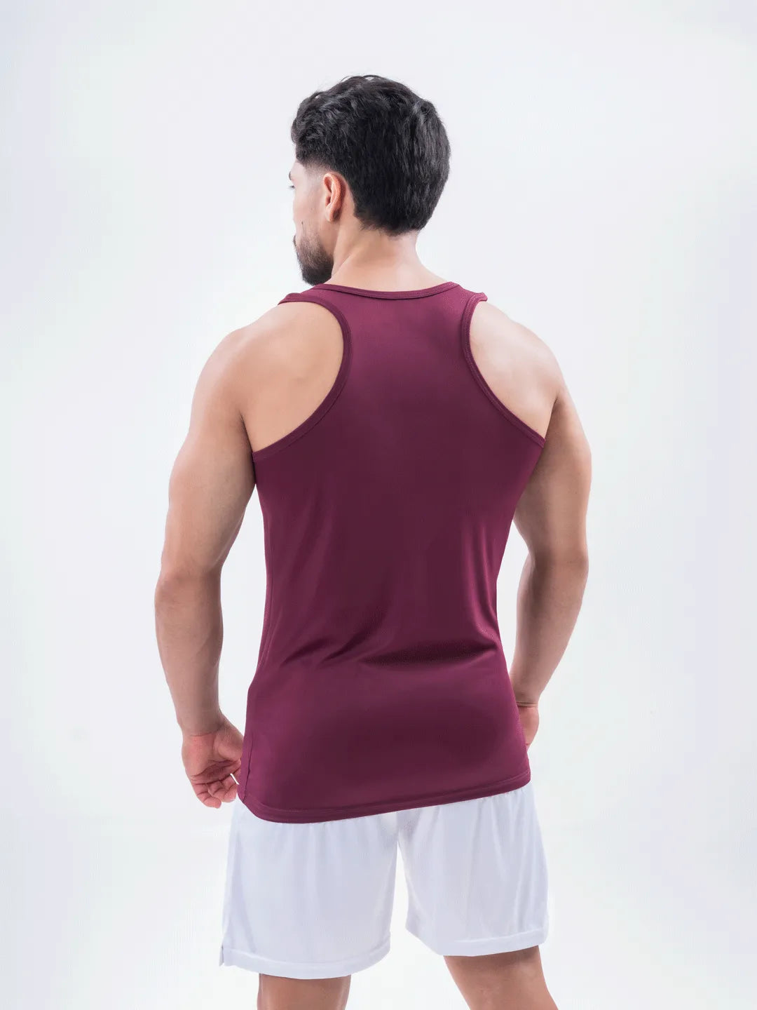 Camiseta Esqueleto Deportiva Dri Fit de Hombre – Vinotinto Oscuro