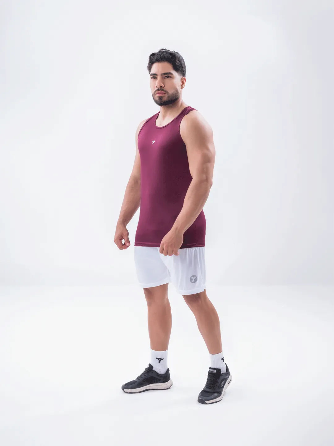Camiseta Esqueleto Deportiva Dri Fit de Hombre – Vinotinto Oscuro