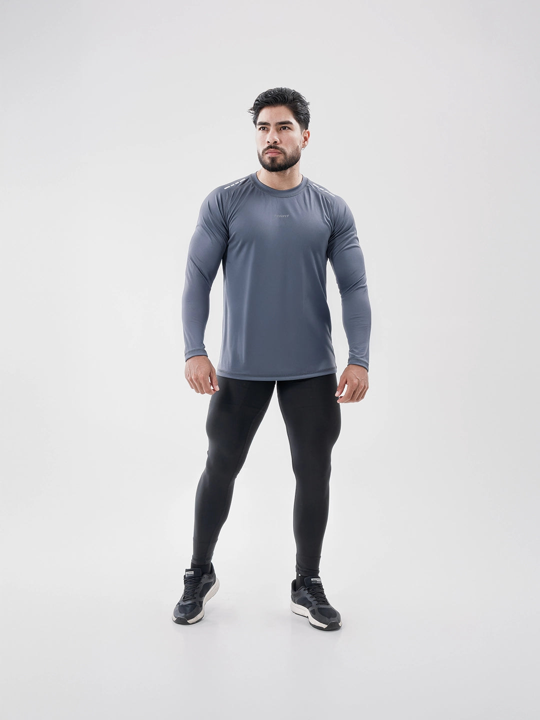 Licra Larga Deportiva de Hombre Unicolor Suplex - Negro