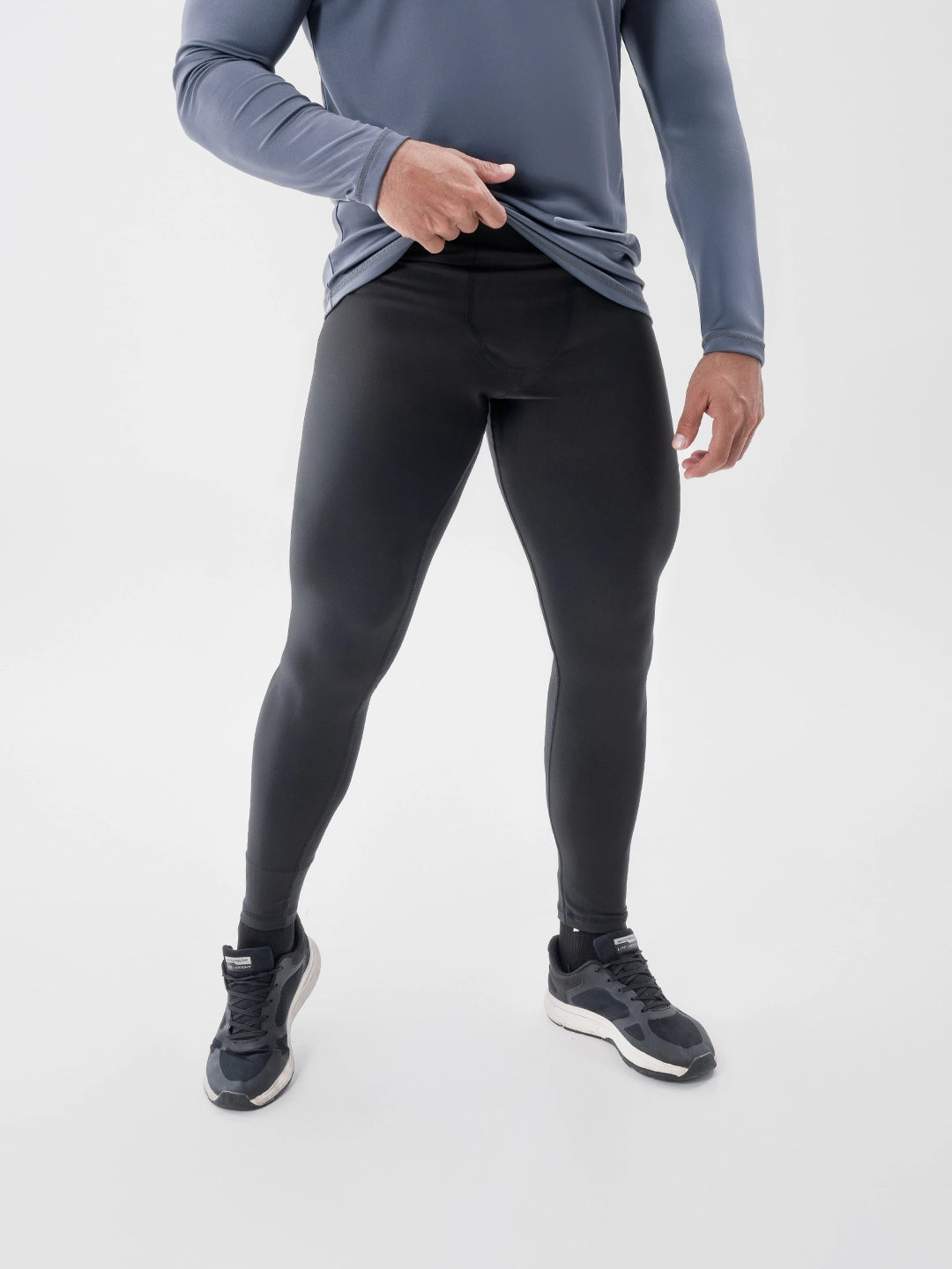 Licra Larga Deportiva de Hombre Unicolor Suplex - Negro