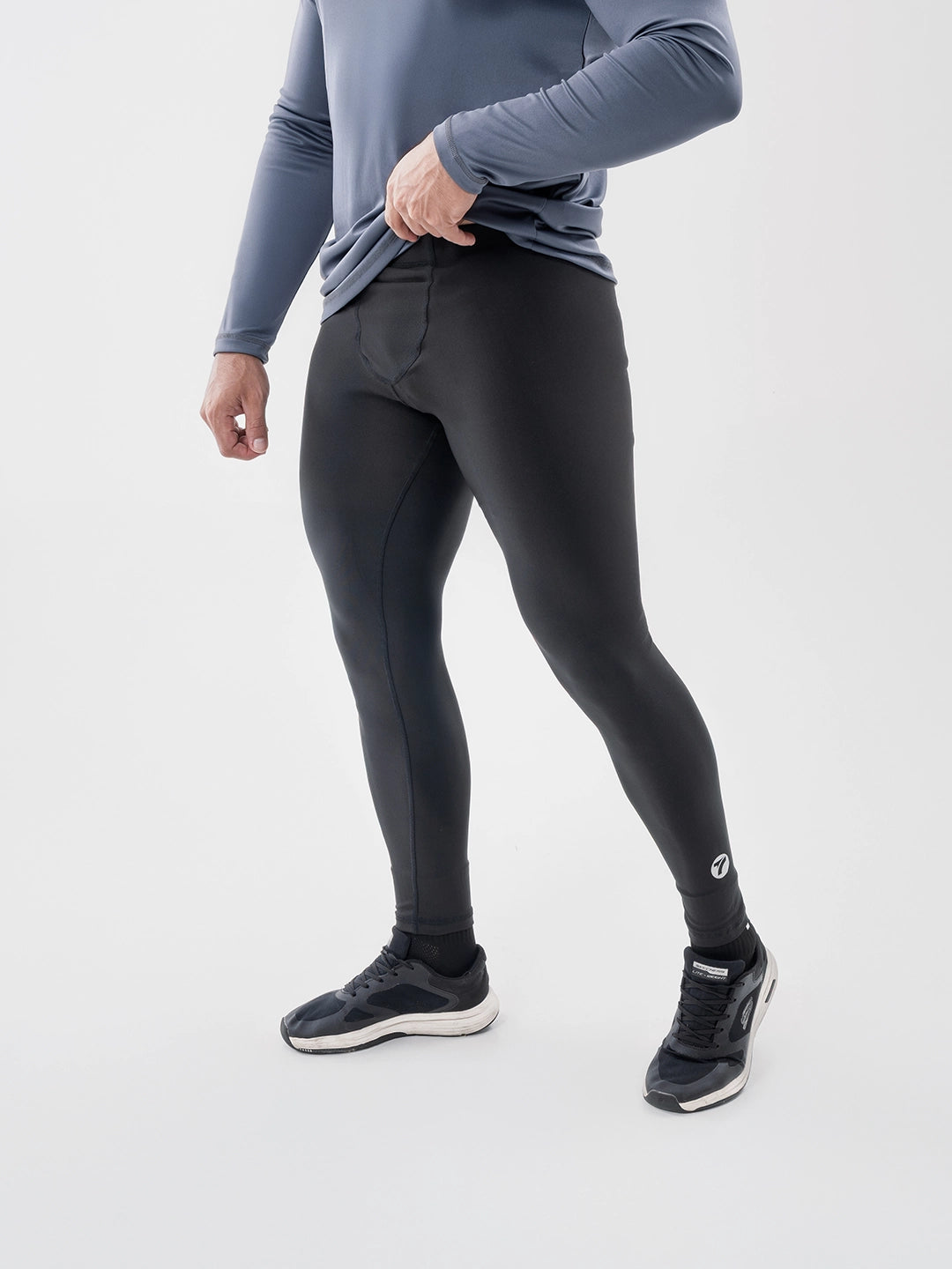 Licra Larga Deportiva de Hombre Unicolor Suplex - Negro