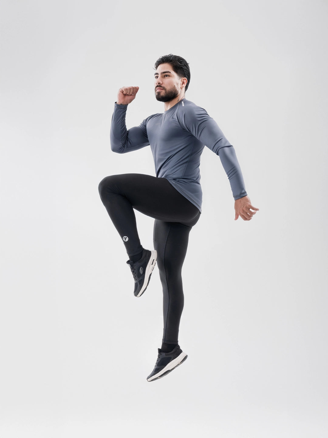 Licra Larga Deportiva de Hombre Unicolor Suplex - Negro