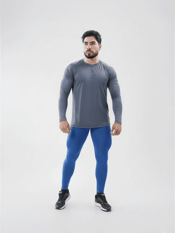 Licra Larga Deportiva de Hombre Unicolor Suplex - Azul Rey
