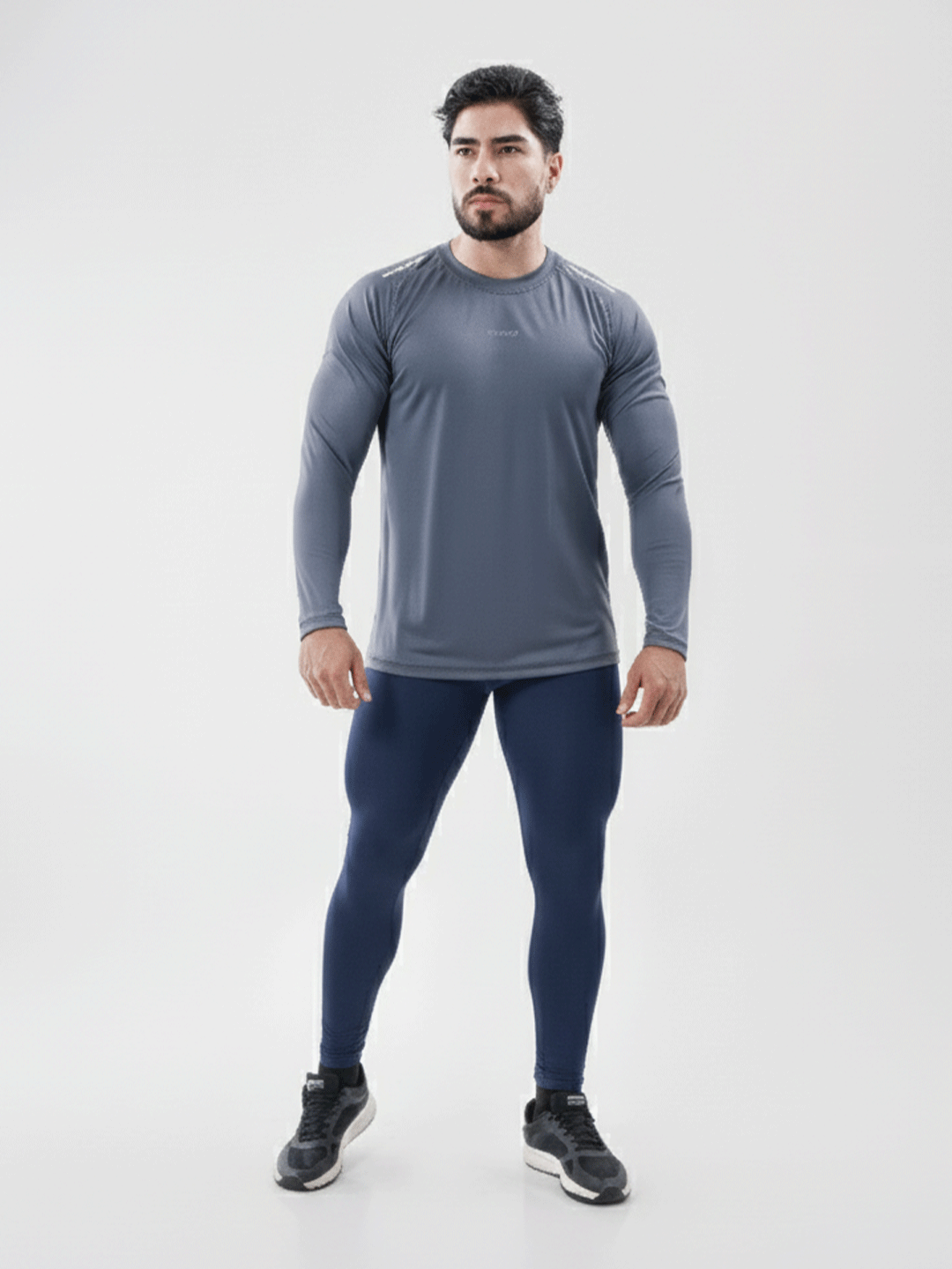 Licra Larga Deportiva de Hombre Unicolor Suplex - Azul Turquí