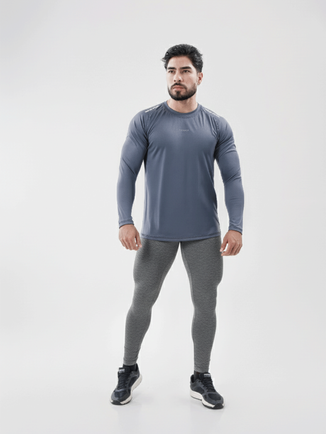 Licra Larga Deportiva de Hombre Unicolor Suplex - Gris Jaspe