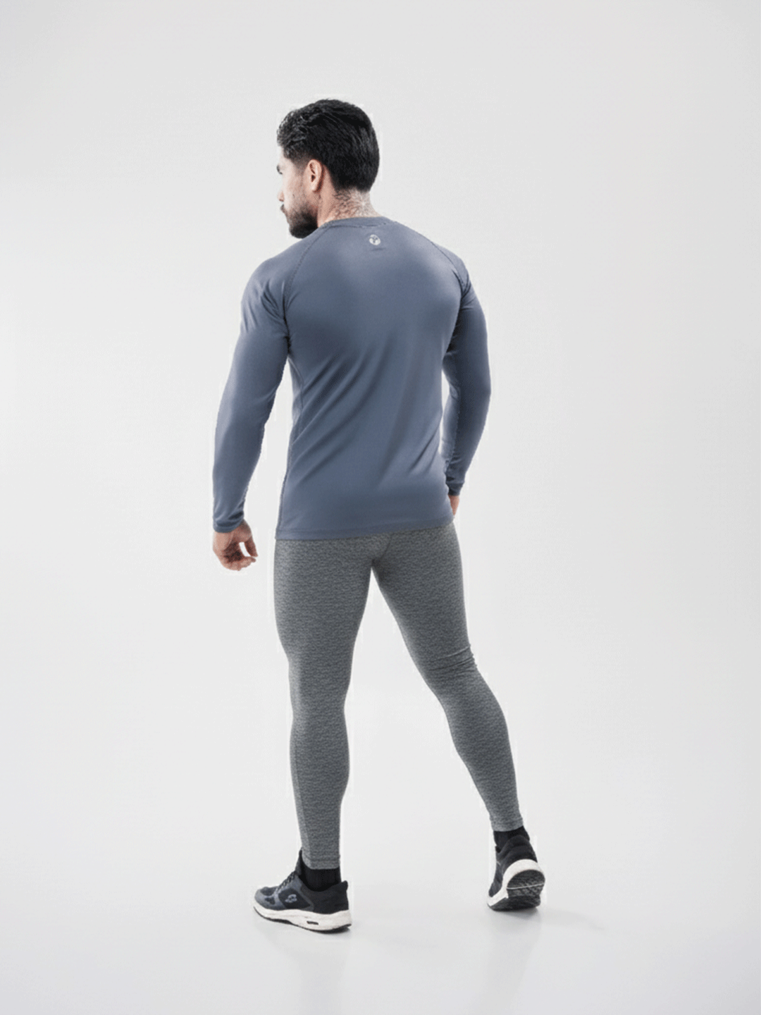 Licra Larga Deportiva de Hombre Unicolor Suplex - Gris Jaspe