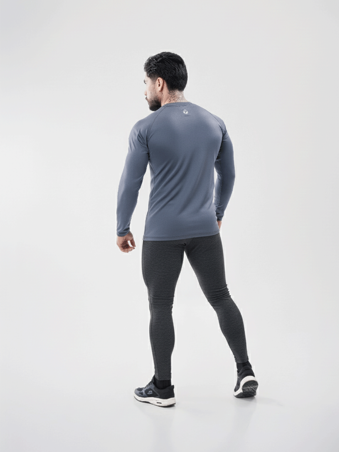 Licra Larga Deportiva de Hombre Unicolor Suplex - Gris Jaspe Oscuro