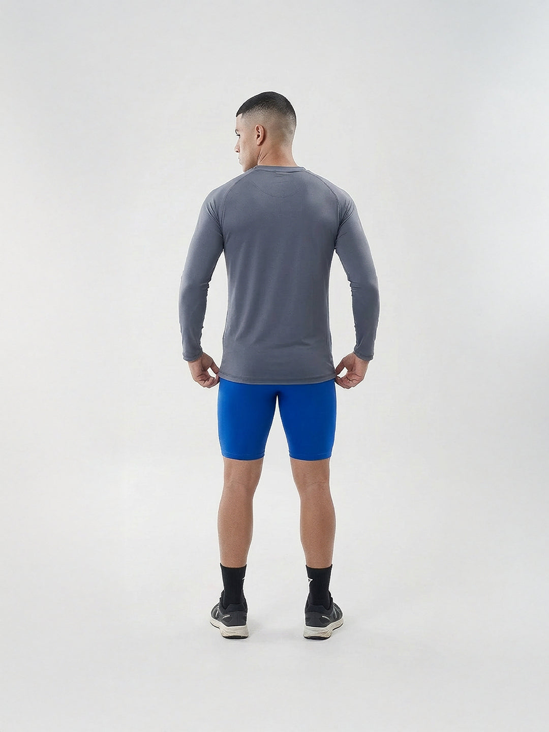 Licra Corta Deportiva de Hombre Unicolor Suplex - Azul Rey