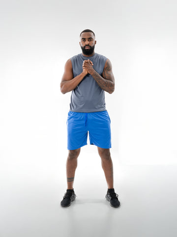 Pantaloneta Deportiva de Hombre en Microfibra – Azul Turquí