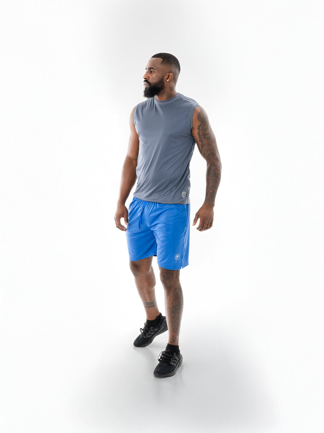 Pantaloneta Deportiva de Hombre en Microfibra – Azul Turquí
