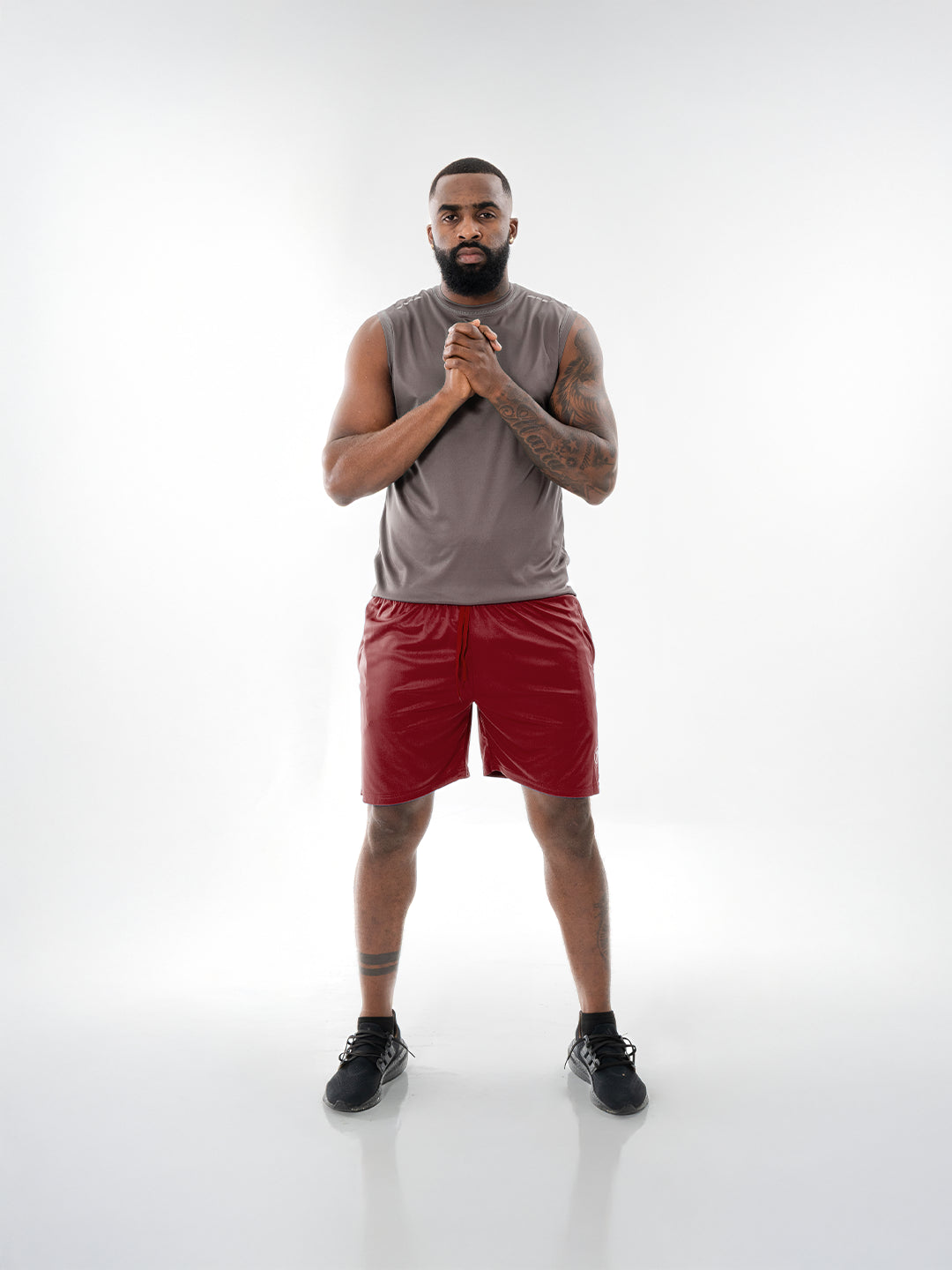 Pantaloneta Deportiva de Hombre en Microfibra – Vinotinto Oscuro
