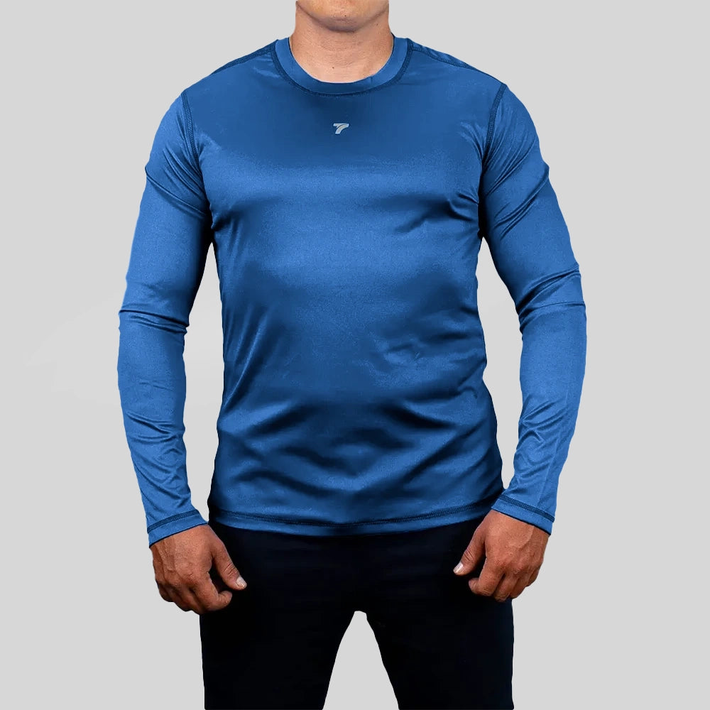 Buzo de Compresión Plus Size de Hombre – Azul Turquí