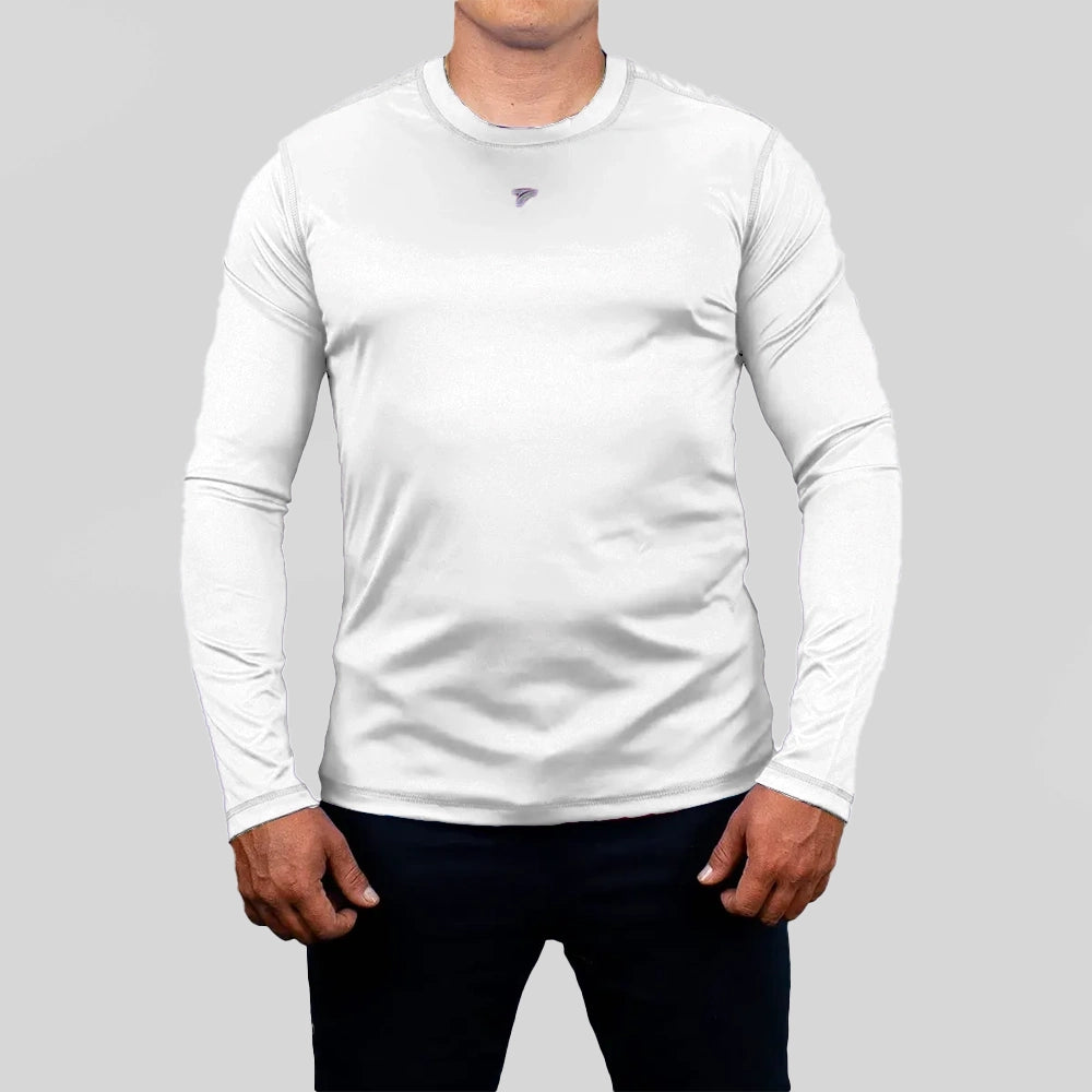 Buzo de Compresión Plus Size de Hombre – Blanco