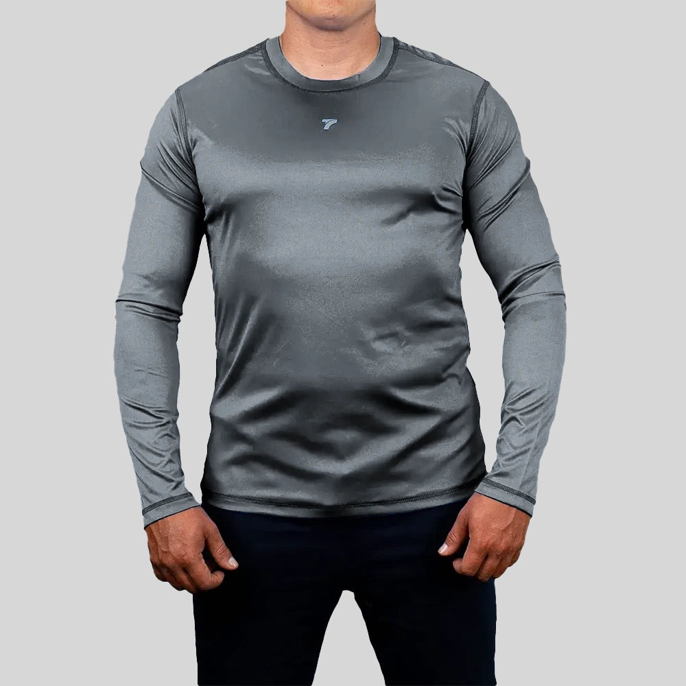 Buzo de Compresión Plus Size de Hombre – Gris Oscuro