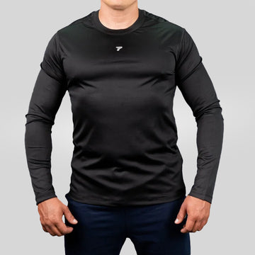 Buzo de Compresión Plus Size de Hombre – Negro