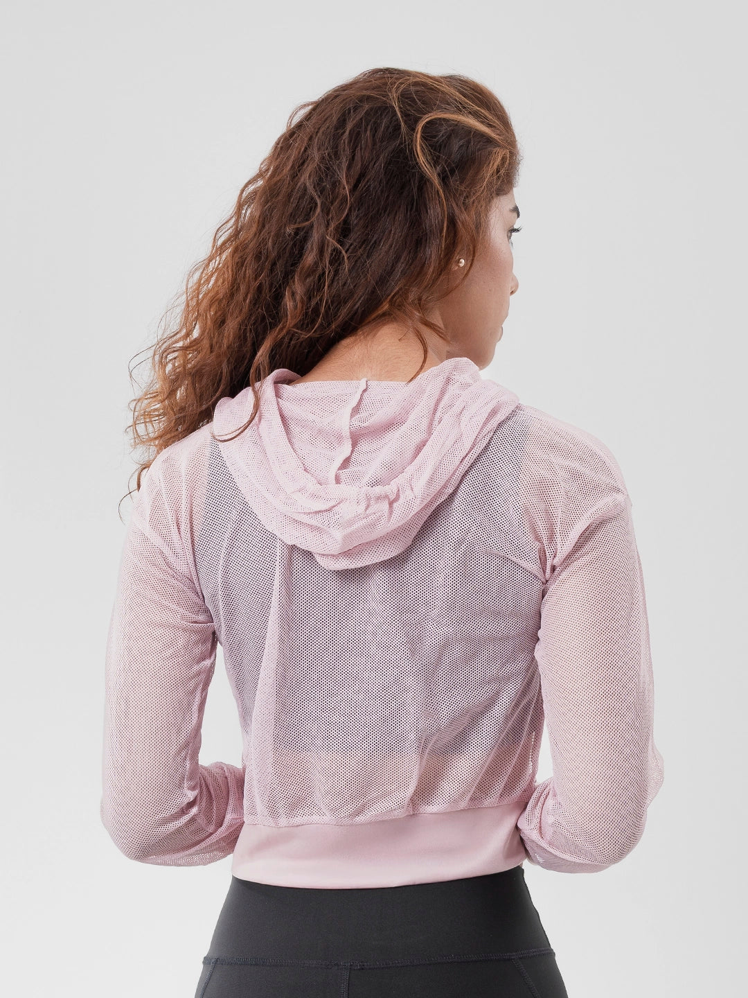 Buzo Deportivo de Mujer con Capota y Malla - Rosa Crepé Claro