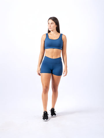 Top Deportivo de Mujer Unicolor Básico – Azul Turquí