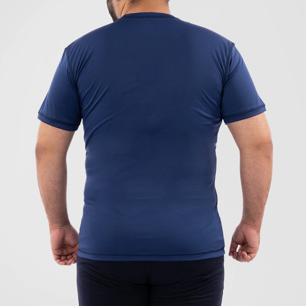 Camiseta Deportiva de Hombre Plus Size Fist - Azul Turquí
