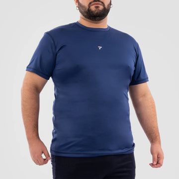 Camiseta Deportiva de Hombre Plus Size Fist - Azul Turquí